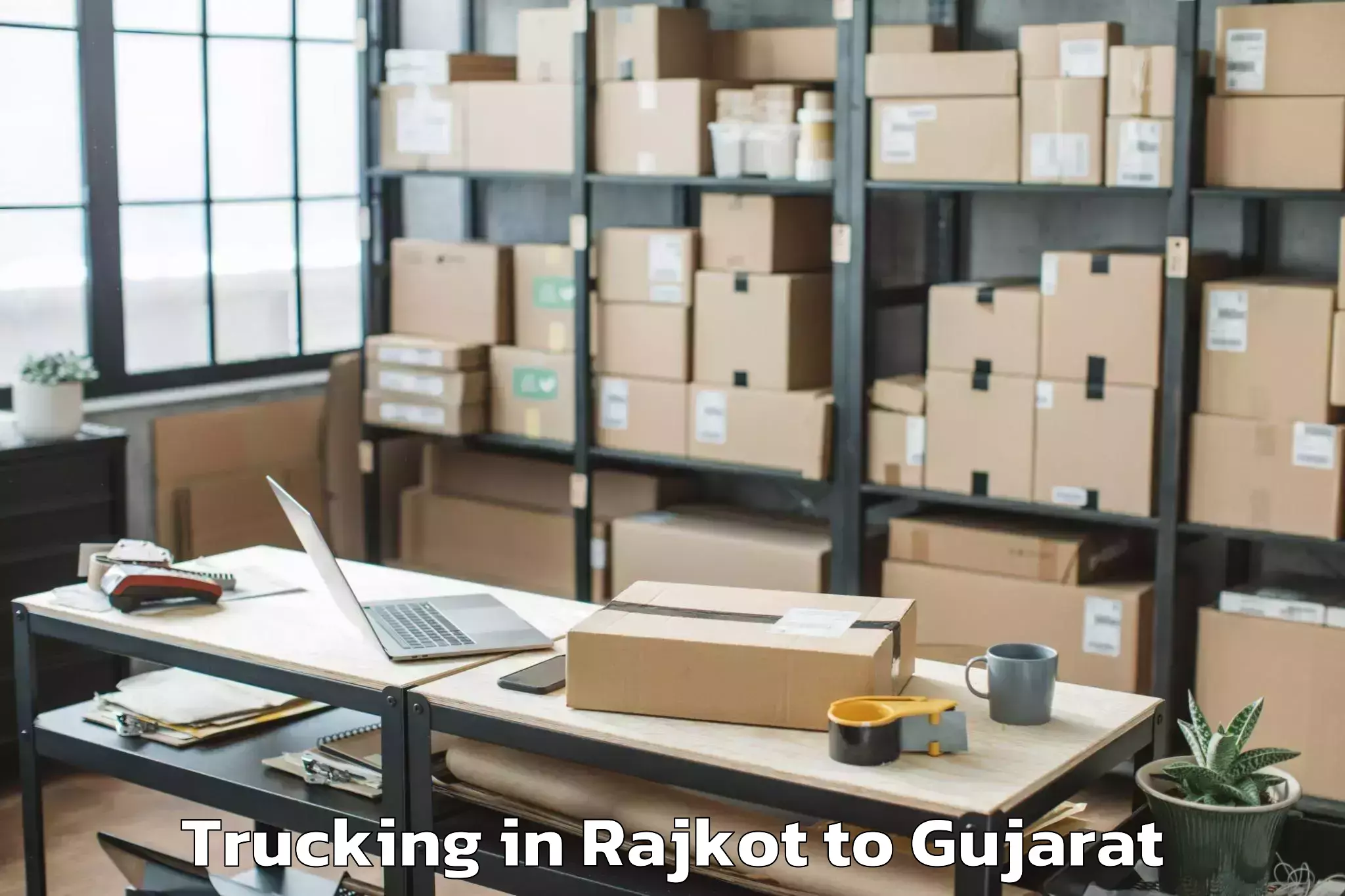 Reliable Rajkot to Vaghodia Trucking